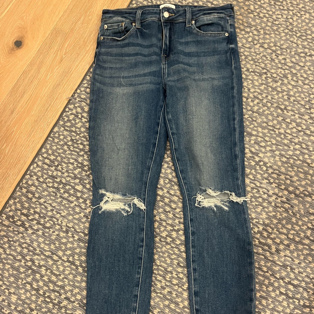 Pistola Dark Blue Distressed Skinny Jeans